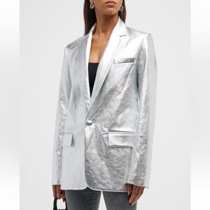 A.L.C. Dakota Metallic Vegan Leather Jacket